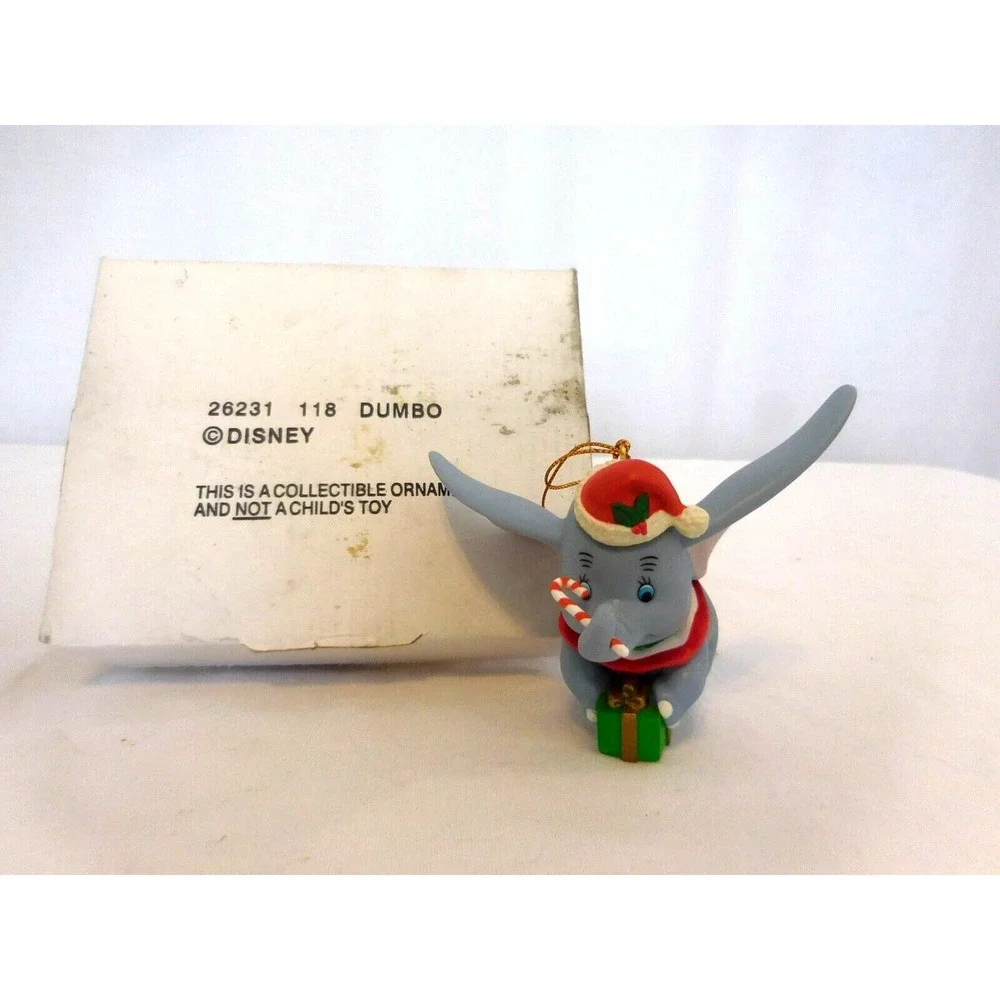 Disney Grolier Dumbo Ornament Christmas Candy Cane Flying